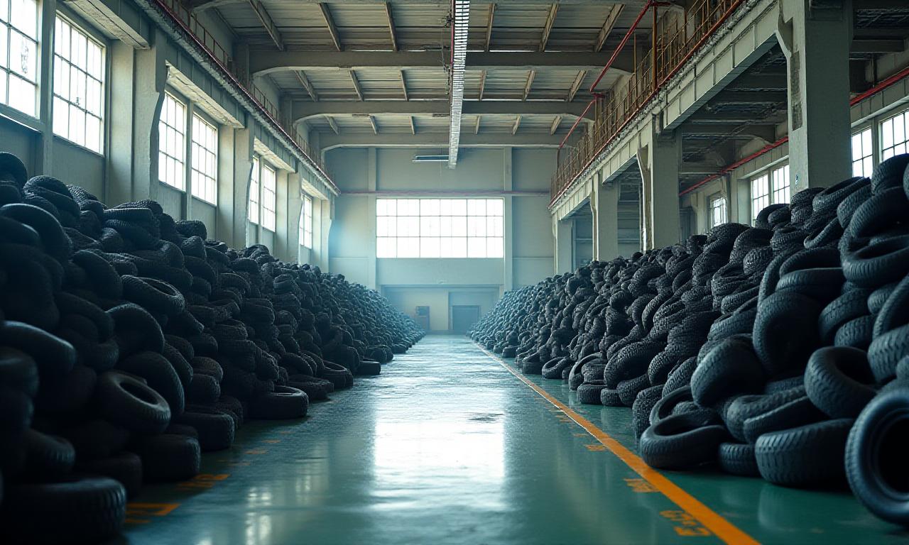 Centro di riciclaggio pneumatici all'avanguardia