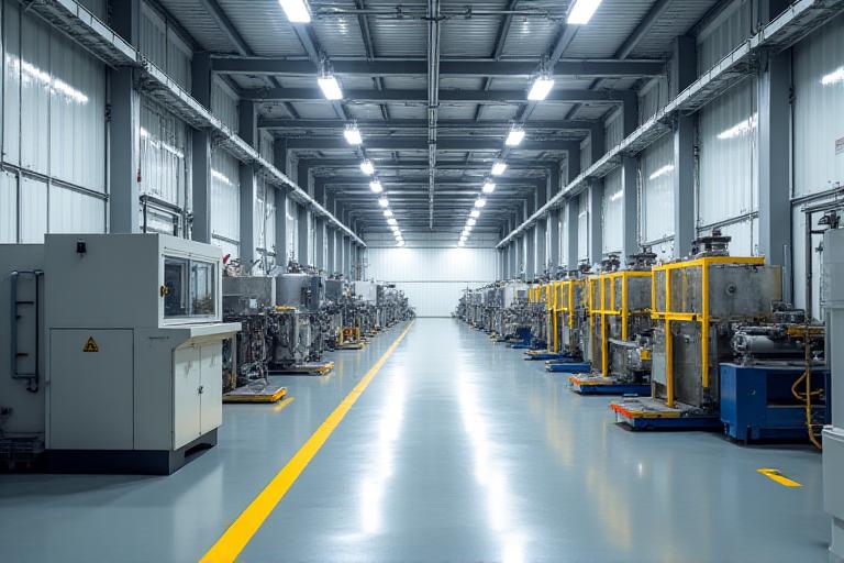 Panoramica fabbrica riciclaggio